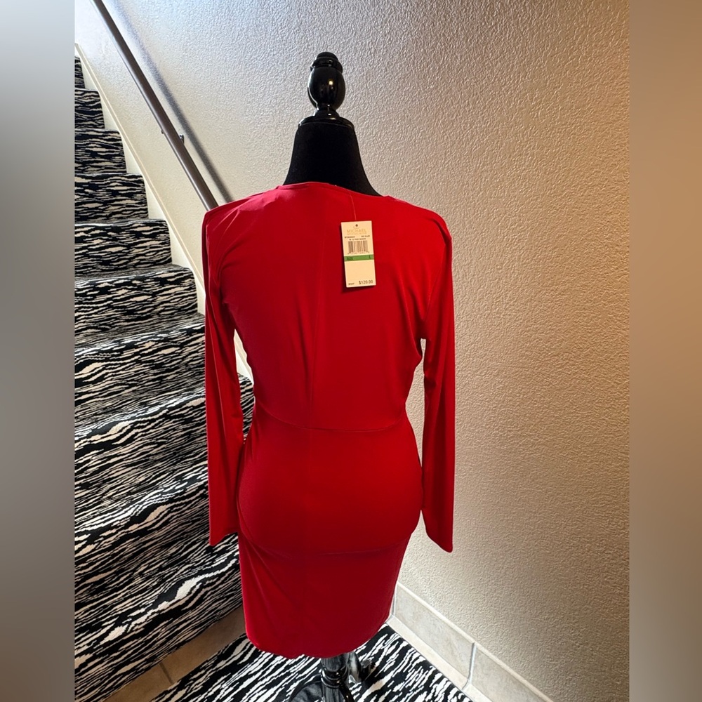 MICHAEL Michael Kors Bold Red Long Sleeve Dress - Picture 4 of 6